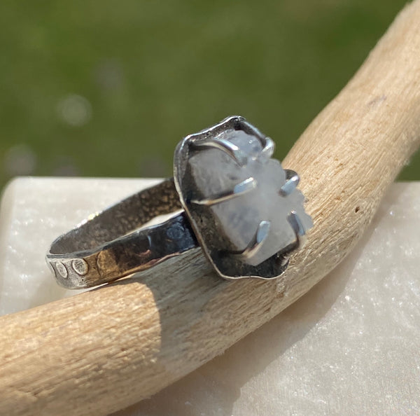 Rainbow Moonstone (Rough) Ring
